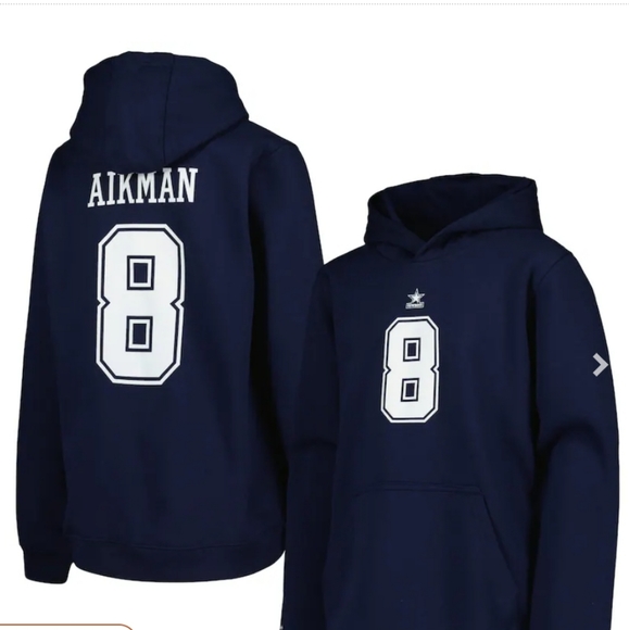 Mitchell & Ness Troy Aikman Dallas Cowboys Youth Navy Retired Player youth Med - Picture 1 of 4